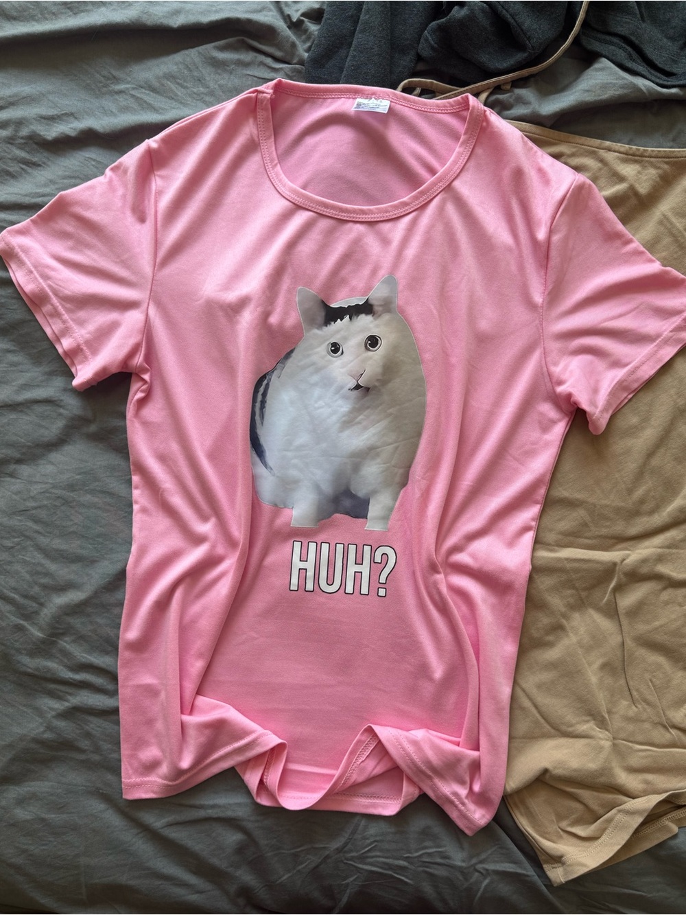 Pink Cat Graphic Tee - HUH?